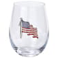 Home Essentials 19oz Stemless W/Brooch Waving Flag - image 1