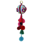 Northlight Blue & Red Ball with Pompoms Christmas Ornament - image 2