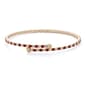 14kt. Gold Plated Siam & White Crystal Coil Bracelet - image 1
