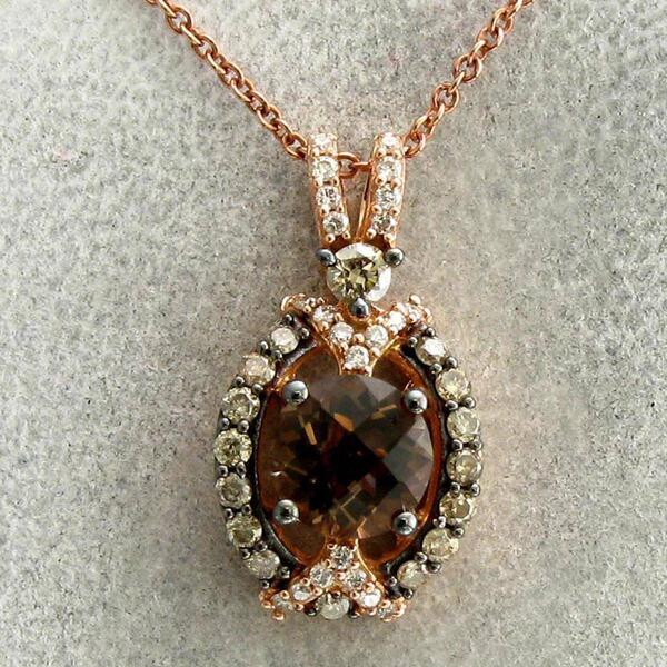 Le Vian Chocolatier&#40;R&#41; Chocolate Quartz&#40;R&#41; Diamond Pendant - image 