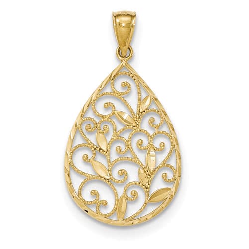 Gold Classics&#40;tm&#41; 14kt. Polished Teardrop Pendant - image 