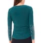 Womens MSK Pearl and Rhinestone 3/4 Sleeve Blouse - image 4