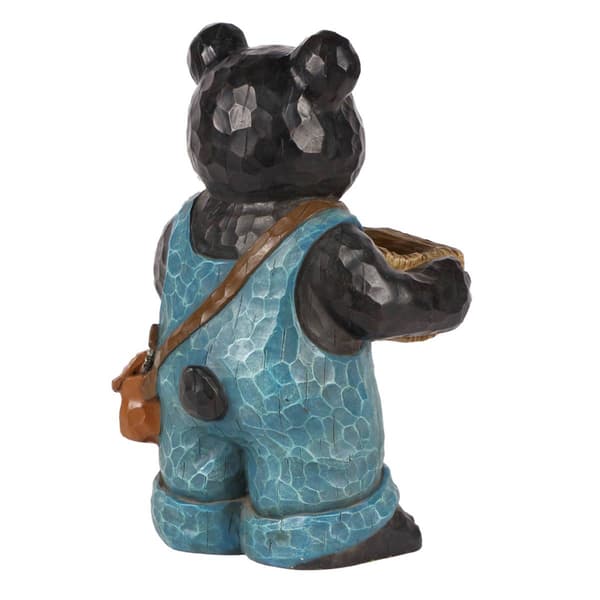 Hi-Line Gift Bear Holding Bird Bath Garden Statue