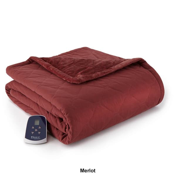 Micro Flannel&#174; Reverse to Ultra Velvet&#174; Heated Throw