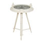 9th & Pike(R) White Metal Coastal Accent Table - image 1