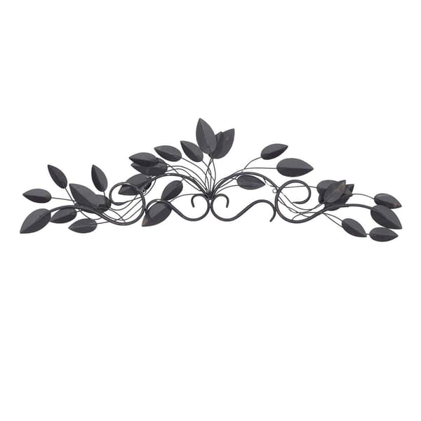 9th & Pike&#174; Blue Iron Leaves Wall Decor