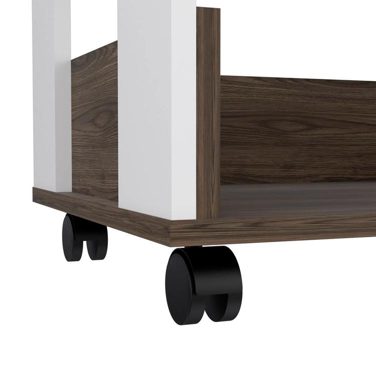 FM FURNITURE Dundee Dark Walnut Kitchen Cart