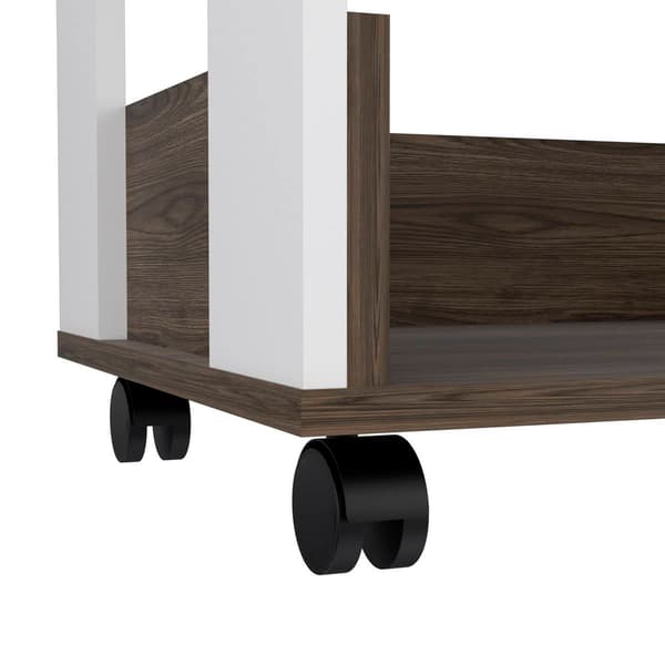 FM FURNITURE Dundee Dark Walnut Kitchen Cart