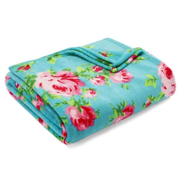 Betsey Johnson Bouquet Day Ultra Soft Plush Throw Blanket - image 