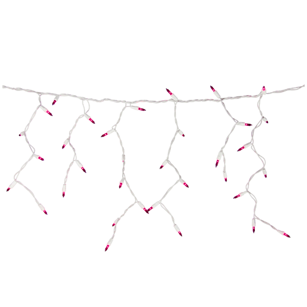 Northlight 3.5ft. 100ct. Pink Mini Icicle Christmas Lights