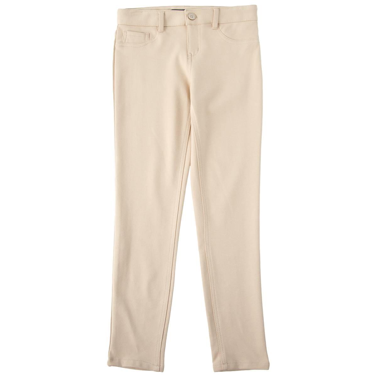 Girls (7-16) School Uniform Skinny 5 Pocket Knit Pants