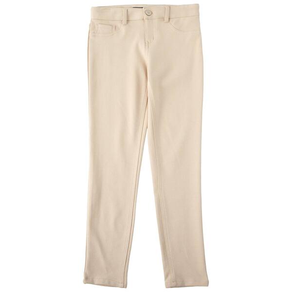 Girls &#40;7-16&#41; School Uniform Skinny 5 Pocket Knit Pants - image 