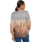 Womens Ruby Rd. Cozy Time Ombre Leopard Paisley Blouse - image 2
