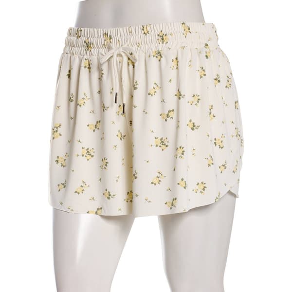 Juniors No Comment Dolphin Shorts w/ Pocket - Yellow