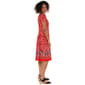 Womens Sami & Jo Short Sleeve Seam Paisley A-Line Dress - image 3