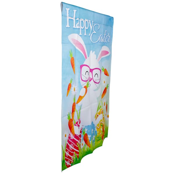 Northlight Seasonal Happy Easter Bunny with Carrots House Flag