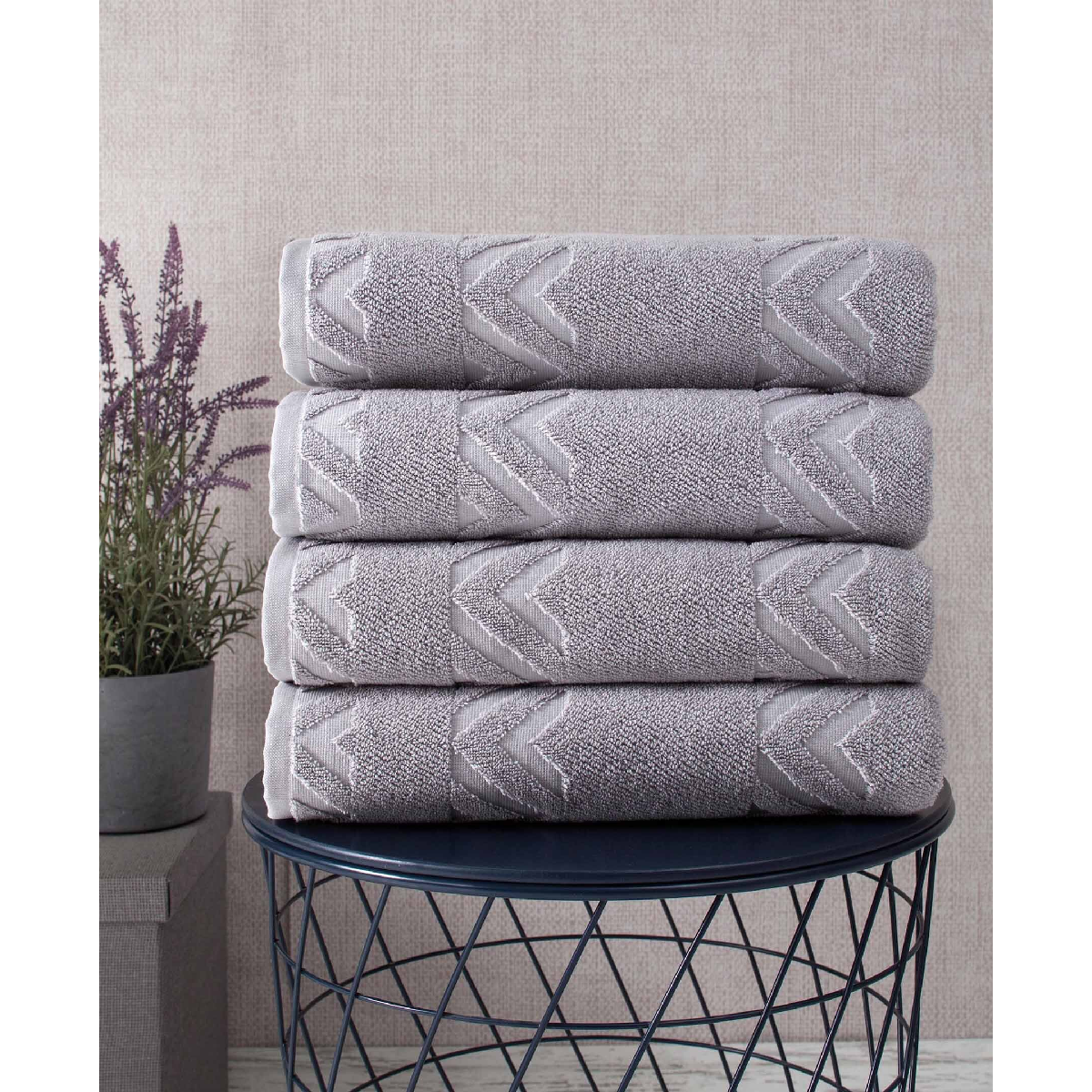 Ozan Premium Home Turkish Cotton Sovrano Luxury 4pc. Bath Towels