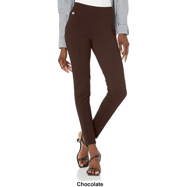 Womens Zac & Rachel Solid Compression Pull On Pants
