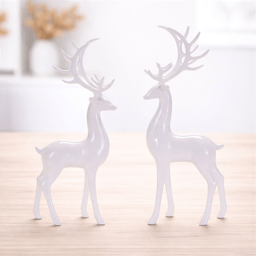 Melrose Standing Winter Deer Figurines - Set of 2
