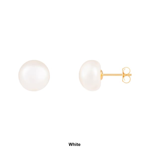 Splendid Pearls 14kt. Gold 9mm Freshwater Pearl Stud Earrings