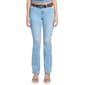 Juniors YMI(R) Mid Rise Ripped Bootcut Jeans with Western Belt - image 1