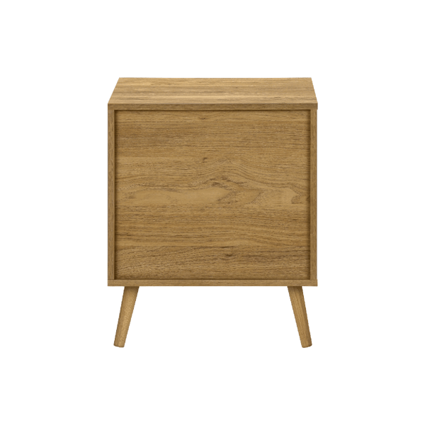 Monarch Specialties Light Walnut Seagrass-Look Accent Table