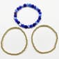 Ashley Cooper(tm) 3pc. Blue & Gold-Tone Bead Stretch Bracelet Set - image 1