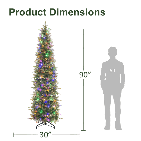 Puleo International 7.5ft. LED Yardley Spruce Christmas Tree