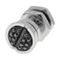 Mens Lynx Stainless Steel Mano Stud Black Diamond Round Earring - image 1