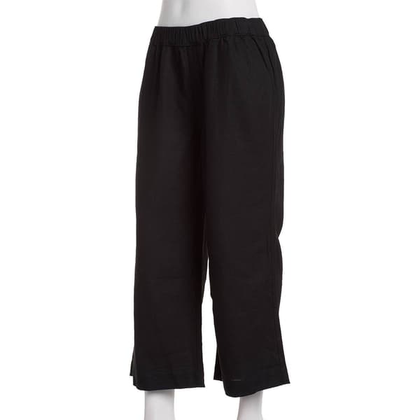 Womens Briggs 23in. Pull On Solid Linen Capris - image 
