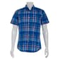 Mens Chaps Short Sleeve Stretch Button Down Shirt - Grape - image 1