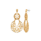 1928 Jewelry Gold-Tone Crystal Large Drop Earrings - image 1