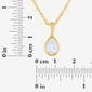 Gemstone Classics™ Lab Grown Opal Gold over Silver Pear Pendant - image 3