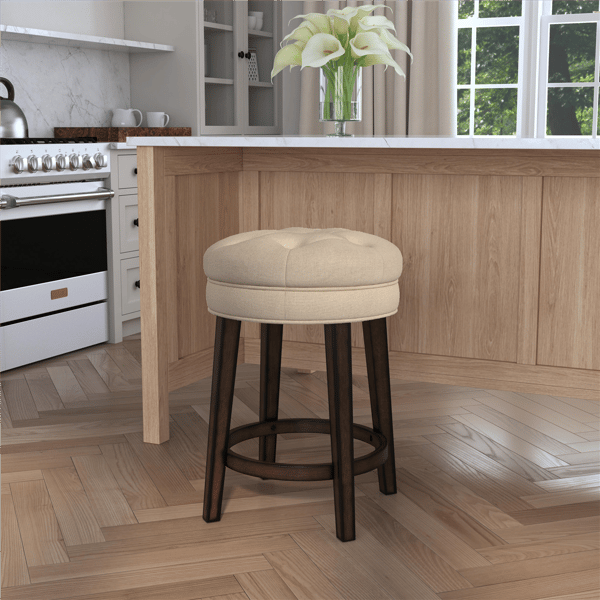 HH2 Home Krauss Stone Backless Swivel Counter Height Stool - image 