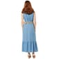 Womens Kathy Ireland Collar Ruffle Hem Belted Shirtdress - image 3