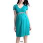 Womens Glow &amp; Grow® Contrast Pleated A-Line Maternity Dress - image 5