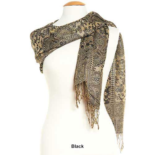 Womens Jacquard Pashmina Style Scarf