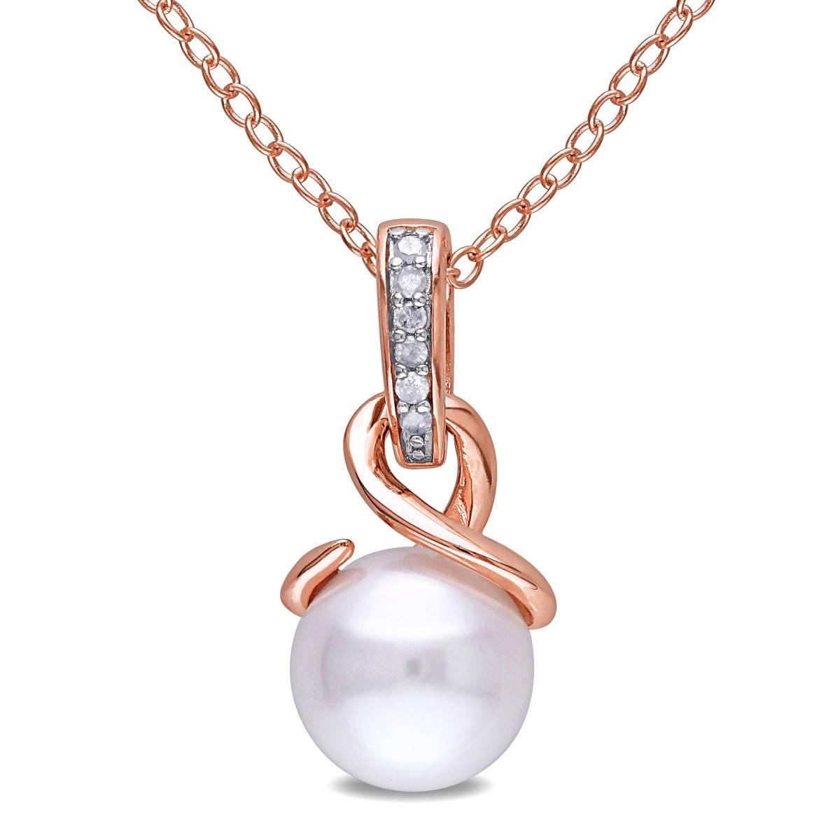 Gemstone Classics™ 18kt. Rose Gold Pearl Twist Pendant