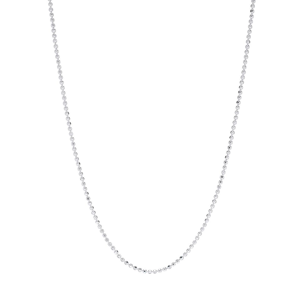 Sterling Silver Bead DC 30in. Chain Necklace