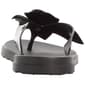 Womens Ashley Blue Black Flower Thong Sandals - image 3