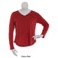 Womens Starting Point Super Soft Long Sleeve V-Neck Tee - image 3