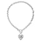 Guess 17in. White Gold Sterling Silver Crystal Link Necklace - image 1