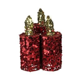 Northlight Seasonal 9in. Sequined Flameless LED Candle Trio