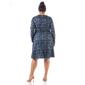 Plus Size 24/7 Comfort Apparel Abstract Faux Wrap Dress - image 3