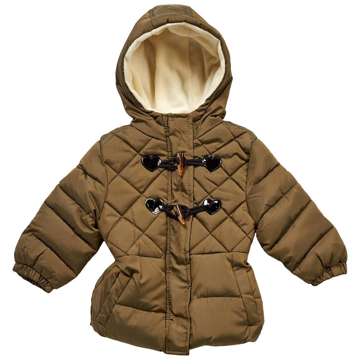 Baby Girl (12-24M) Pink Platinum® Quilt Heart Toggle Jacket