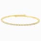 Athra 14kt. Gold over Brass & Clear Crystal Coil Bracelet - image 1