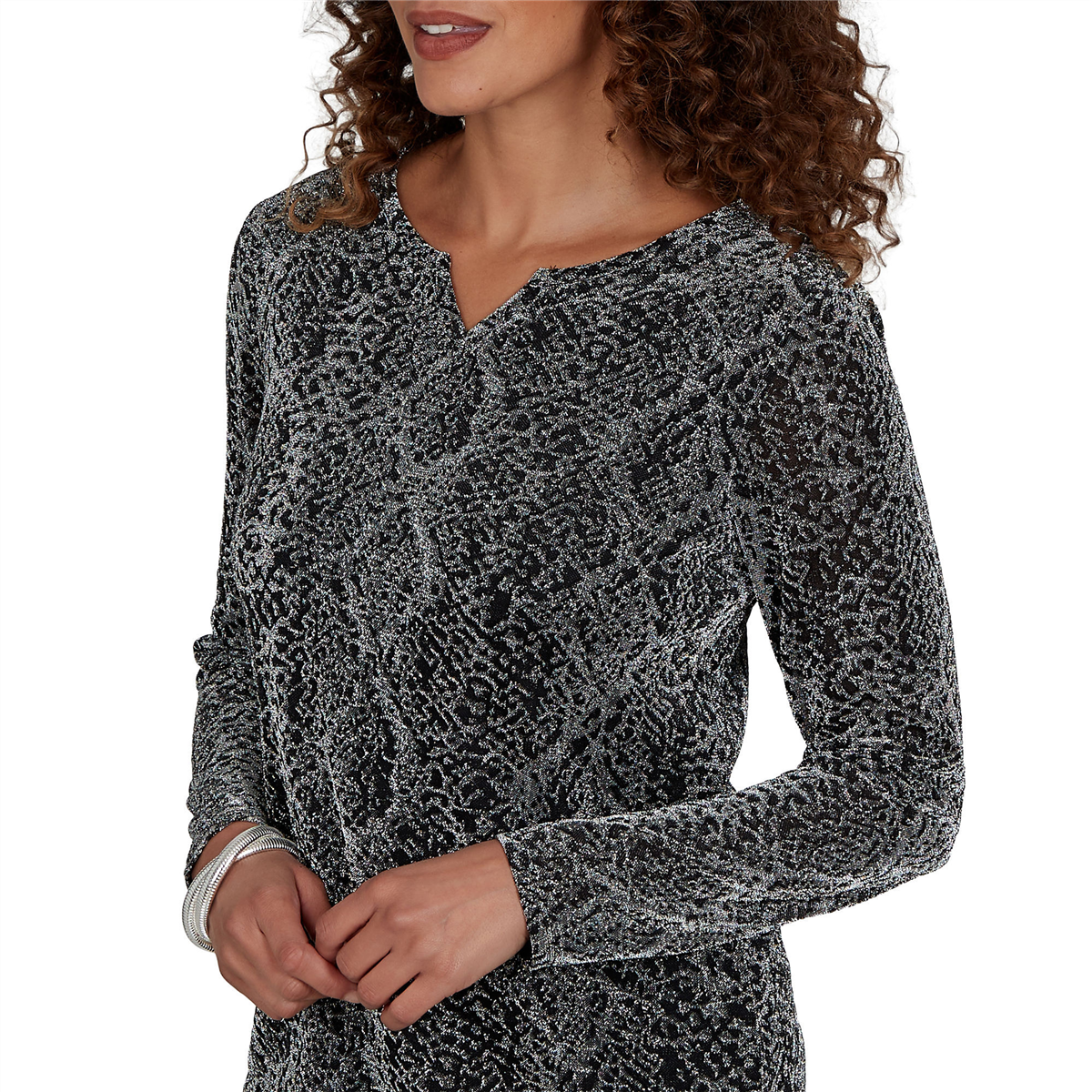 Womens Emaline Lavender Revelry Abstract Textured Knit Sweater