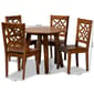 Baxton Studio Rava Walnut Brown Finished Wood 5pc. Dining Set - image 9