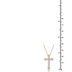 Nova Star® Lab Grown Diamond Rose Gold Plated Latin Cross Pendant