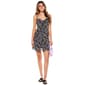 Juniors Pink Rose Myrtle A-Line Floral Slip Dress - image 1